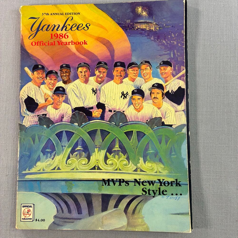 Vintage 1986 New York Yankees Official Yearbook 37th Annual Edition